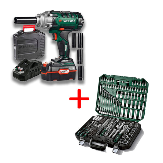 PARKSIDE® Cordless Wrench + Toolbox 216 Pecies